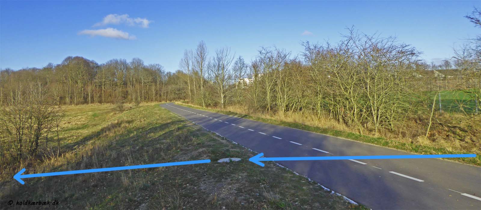 Fra Christiansbjerg Boldbaner fortsætter Koldkær Bæk under Supercykelstien, som passerer igennem Vestereng. Det er en fornøjelse som cykelist at køre igennem det naturskønne område. 5-1-2016.